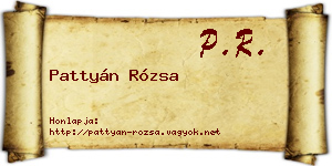 Pattyán Rózsa névjegykártya